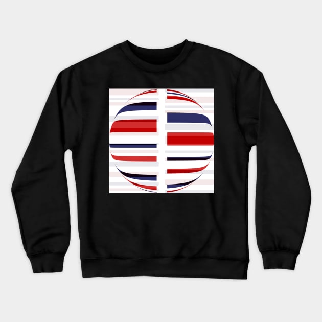 A striped globe Crewneck Sweatshirt by TiiaVissak